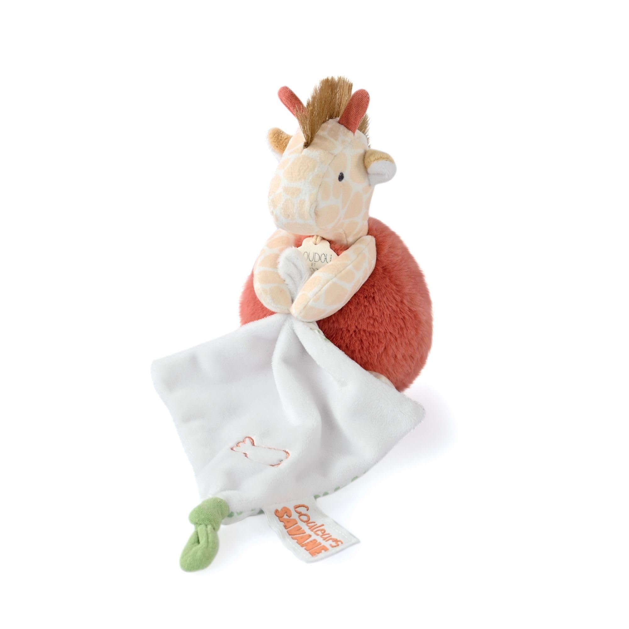 Doudou et Compagnie - Colores Sabana – Pantin con doudou Jirafa – Beige – 15 cm – Regalo de Nacimiento – DC4071