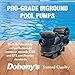 Doheny's Pool Pro Variable Speed Inground Swimming Pool Pump | 3.0 HP VS Pump, 230V, Self-Priming, Max Flow 131 GPM | 2 Inch Internally Threaded | Programmable Timer | Hard-wired