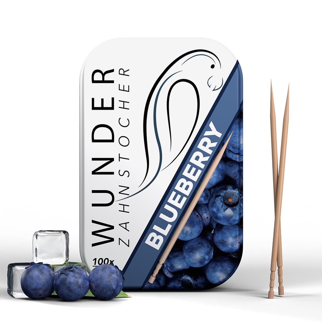 Wonder Toothpick Flavored Toothpicks Blueberry - Helps with Quit Smoking and Bad Habits - Stop Nail Biting - Fresh Breath - Teeth Cleaning On the Go - Nicotine Free - Sugar Free - Vegan - Kosher