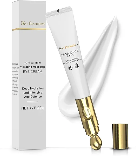 Bio Beauties Retinyl Eye Cream for Dark Circles,Puffiness and bags, Anti Wrinkle, Anti Aging, Vibrating Massager cream, Under Eye Treatment Product,Skin Firming, Wrinkle Eraser
