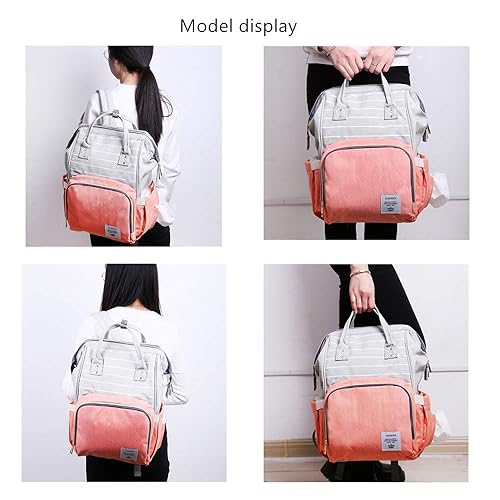 Miniatura 7 de Mochila para pañales multifunción impermeable para mamá, mochila de viaje para pañales, Verde, Mochilas de viaje