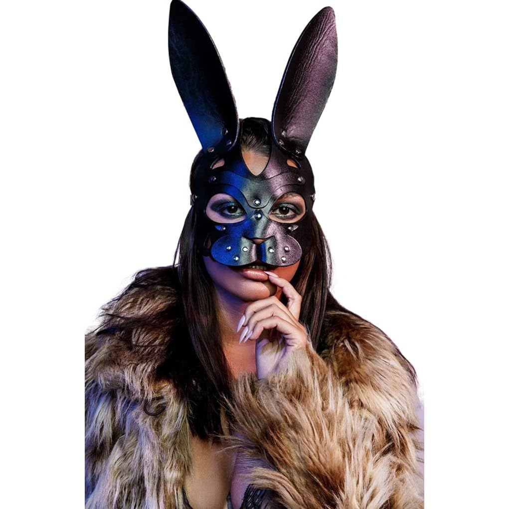 Obelunrp Women Leather Masks, Masquerade Mask for women, Animal Half Face Mask Party for Cosplay Halloween Costume Accessory, Ornements de jardin