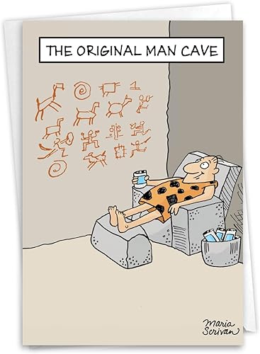 NobleWorks 1 Father's Day Greeting Card Funny - Humor Dad from Son, Daughter, Notecard for Dad, Pa, Pop, Daddy, Stepfather w/Envelope - Original Man