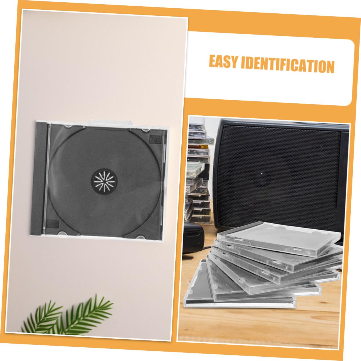 10 pezzi Custodie Trasparenti per CD Dvd in Plastica da Protezione Sicura per Dischi Contenitori Versatili per e Scuola Design Chiaro per Facile