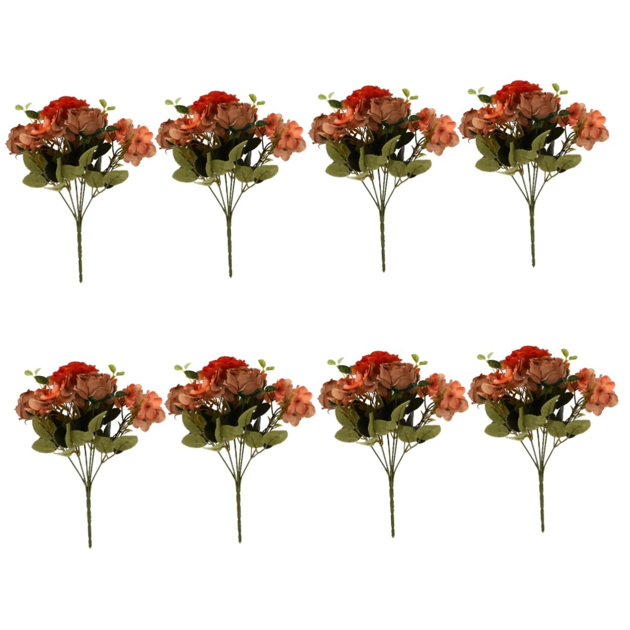 IMIKEYA 8 STK künstliche Pfingstrose Kunstblumenstrauß künstliche blüten Vintage Wohnkultur künstliche Pflanzen im freien Heimdekoration künstliche Blumen Simulationsblumenstrauß Draht