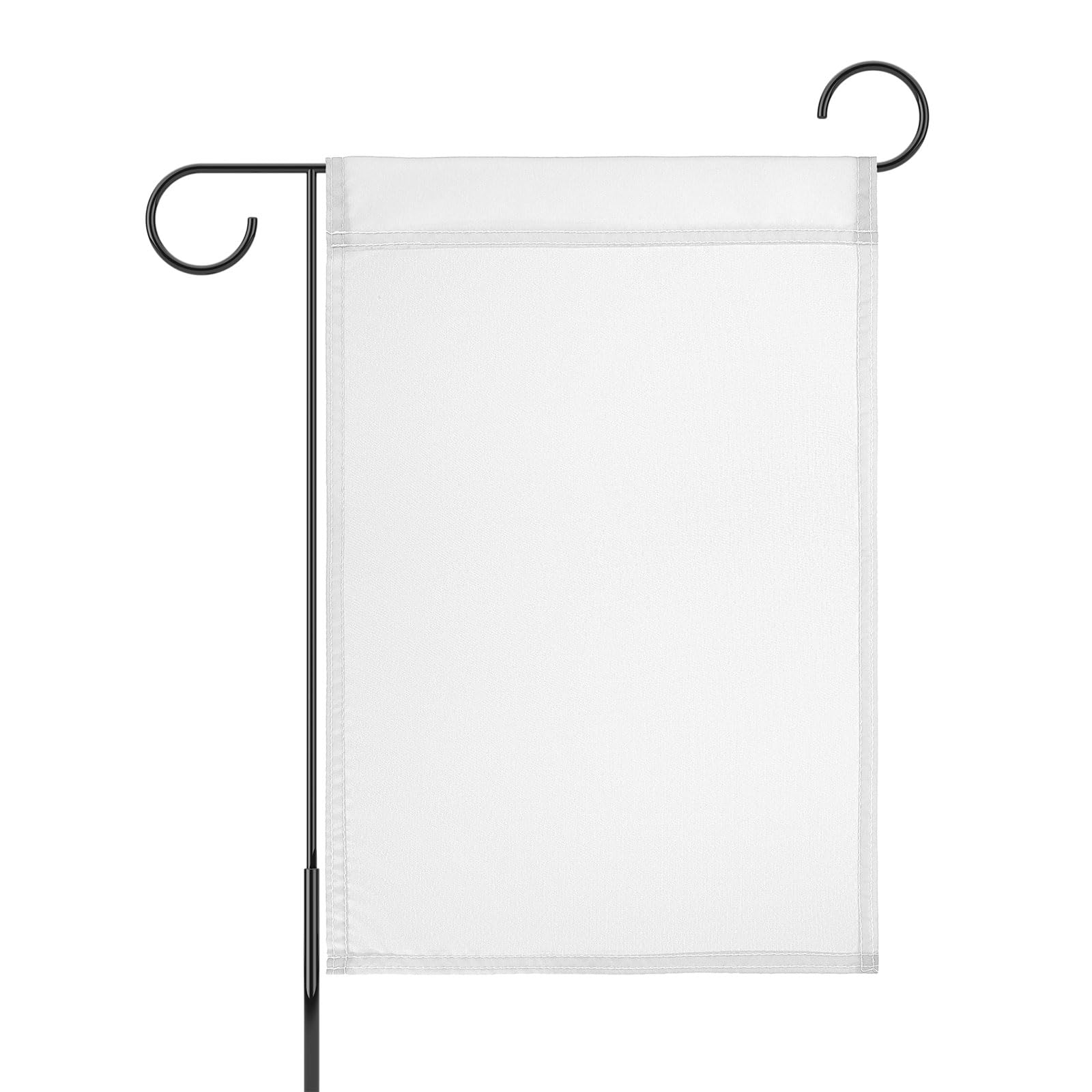 M METERXITY 1-Pack Garden Flag Solid Color Blank Flag 18x12in White