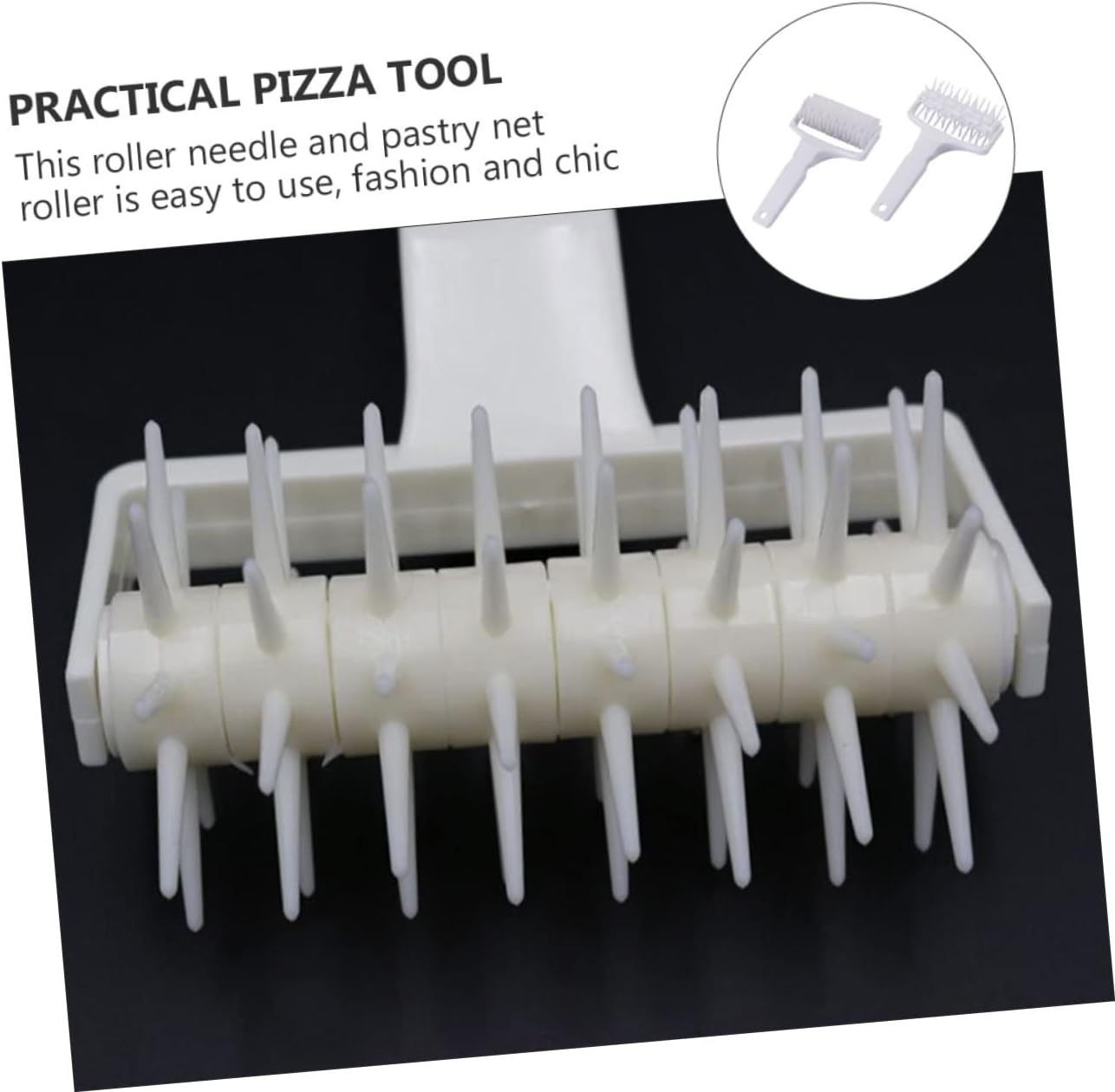 BESTOYARD 4pcs Pizza Maker Roller Cutter Tool Pizza Needle Roller Pastry Docker for Cooking and Baking Easy to Use and Clean