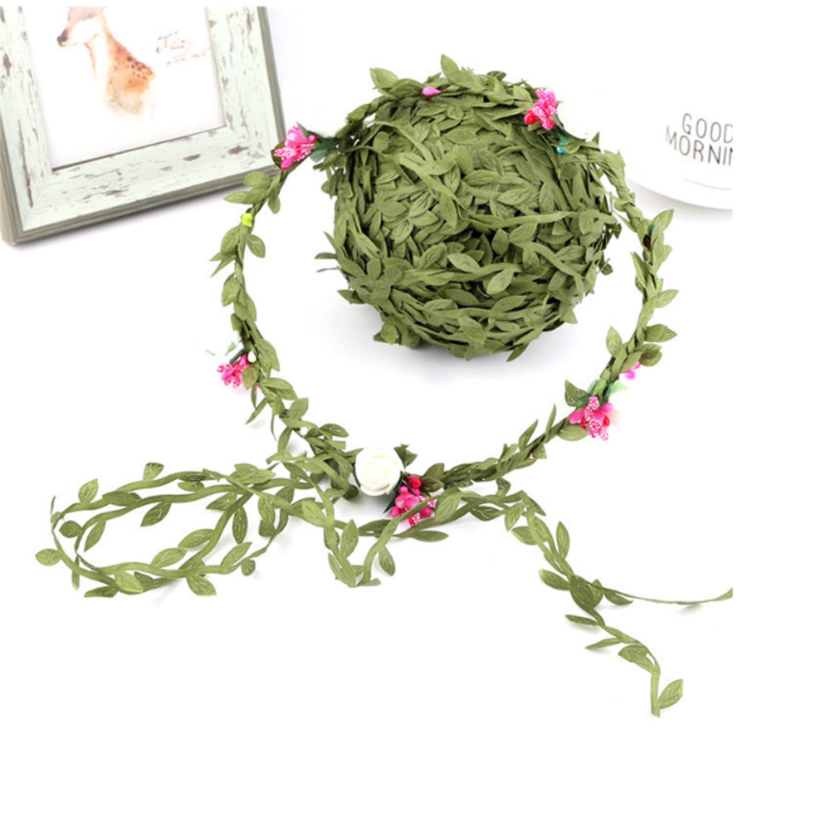 Kuuleyn Greenery Garland,Fake Vines,Artificial Rattan Vivid Texture 40 Meters Simulation Vines for Home Party Wedding Decoration Garland Making