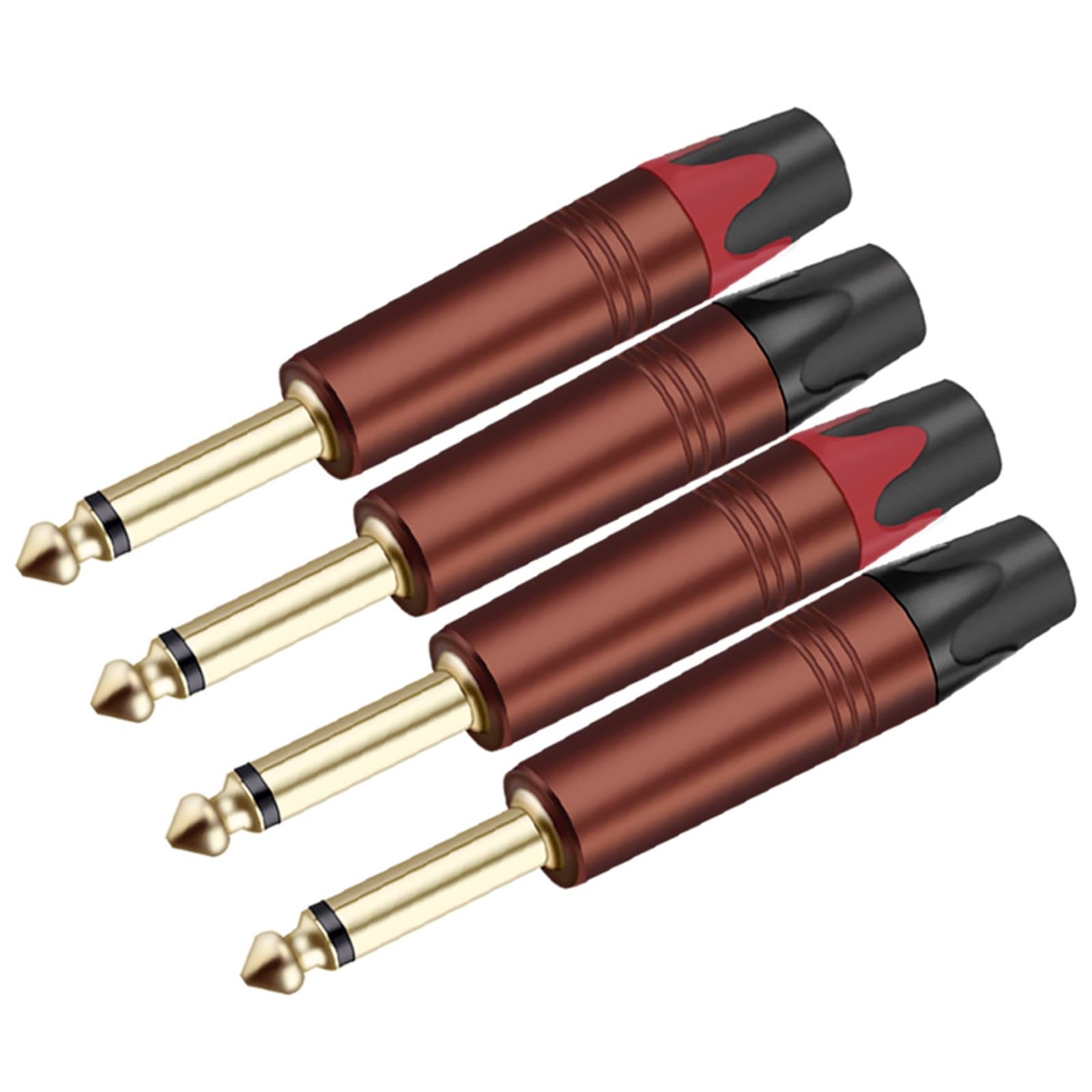 Conector macho de cable micrófono 6.35mm TC208 para solucionar cortes de audio en directo, 10x
