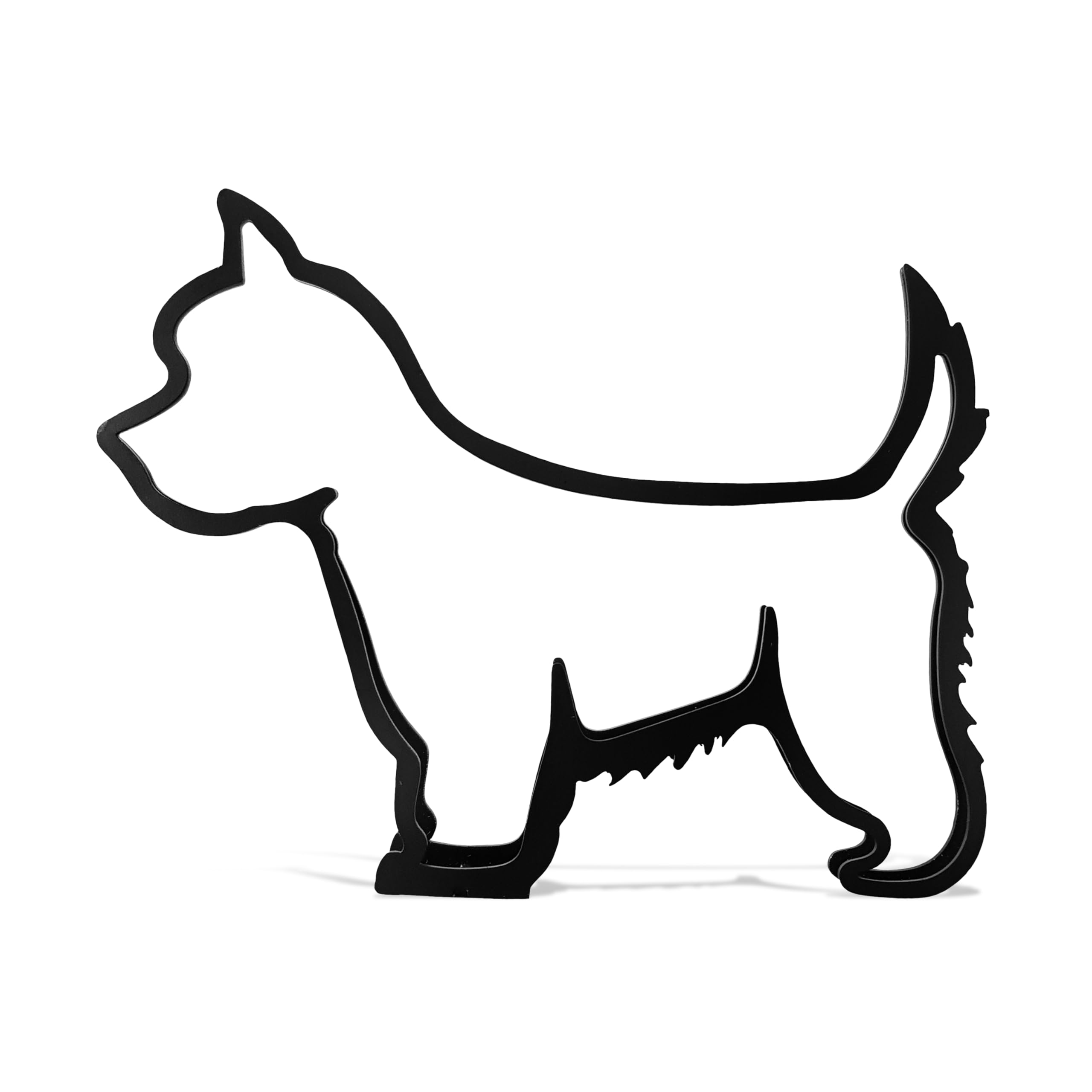 Minimalistic West Highland Terrier Dog Statue Desktop Figurine Ornament Home Office Decor