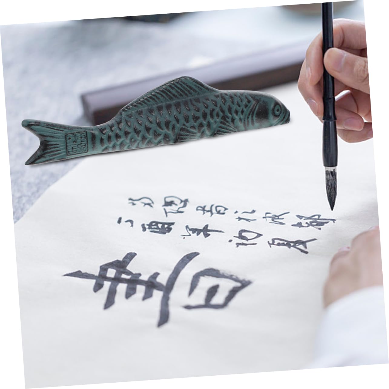 Fermacarte Decorativo Ghisa Per Calligrafia e Sumi Drawing Accessorio Elegante Per Scrittura e Facile e Manutenere