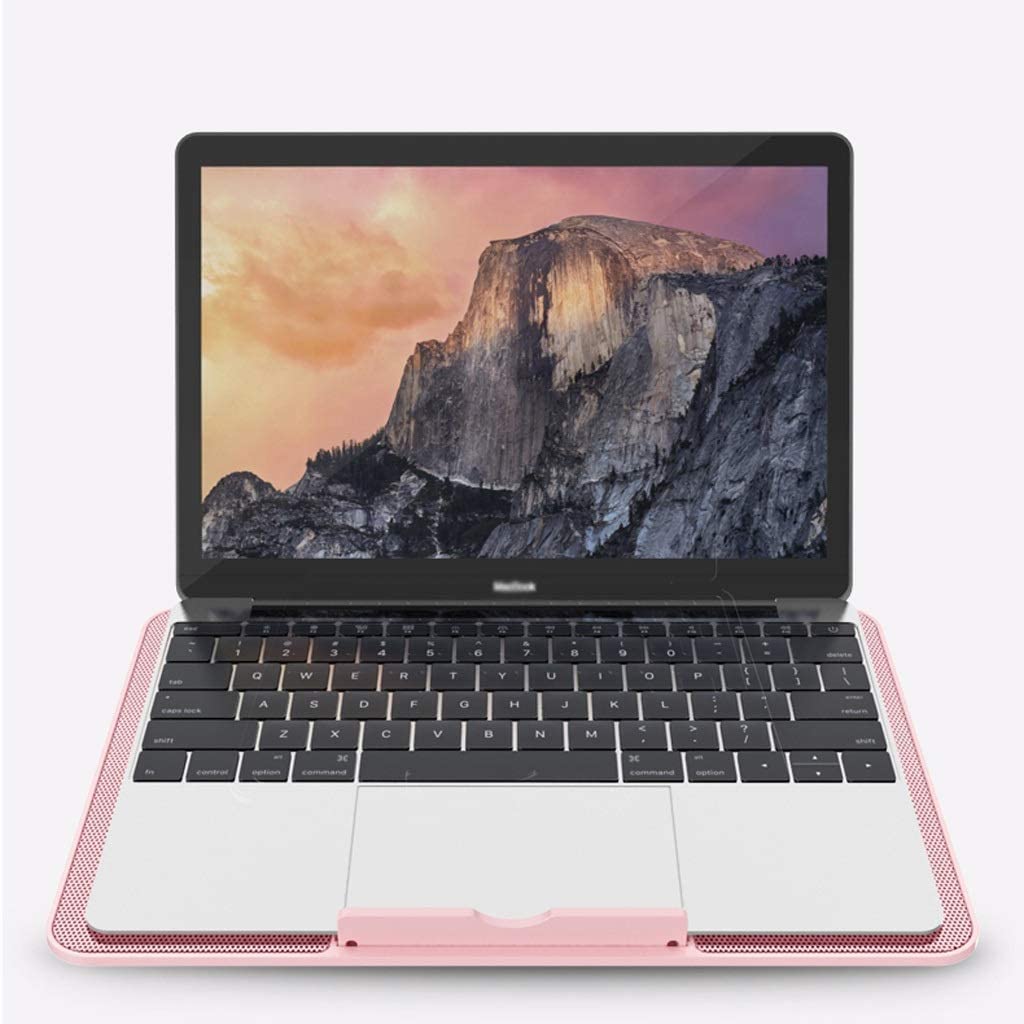 Refroidisseur Pc Portable Support De Coussin Refroidissement Silencieux pour Refroidisseur D'ordinateur Portable 12 "-17" avec 2 Ventilateurs pour Ordinateur Ventilateur Rapide(Rosa)