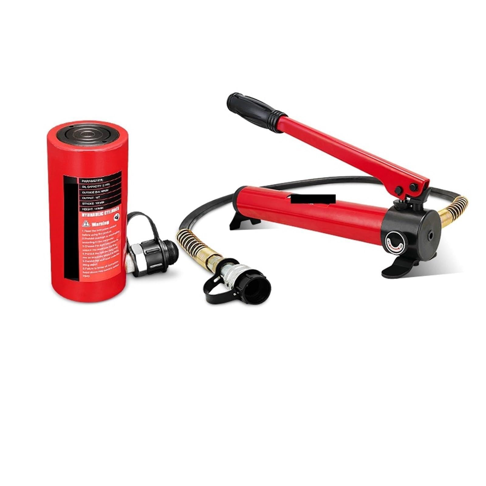 QUSYZD Hydraulic Ram Long Type Hydraulic Cylinder Lifting Jack with Manual Pump,RC-10100 with CP-180