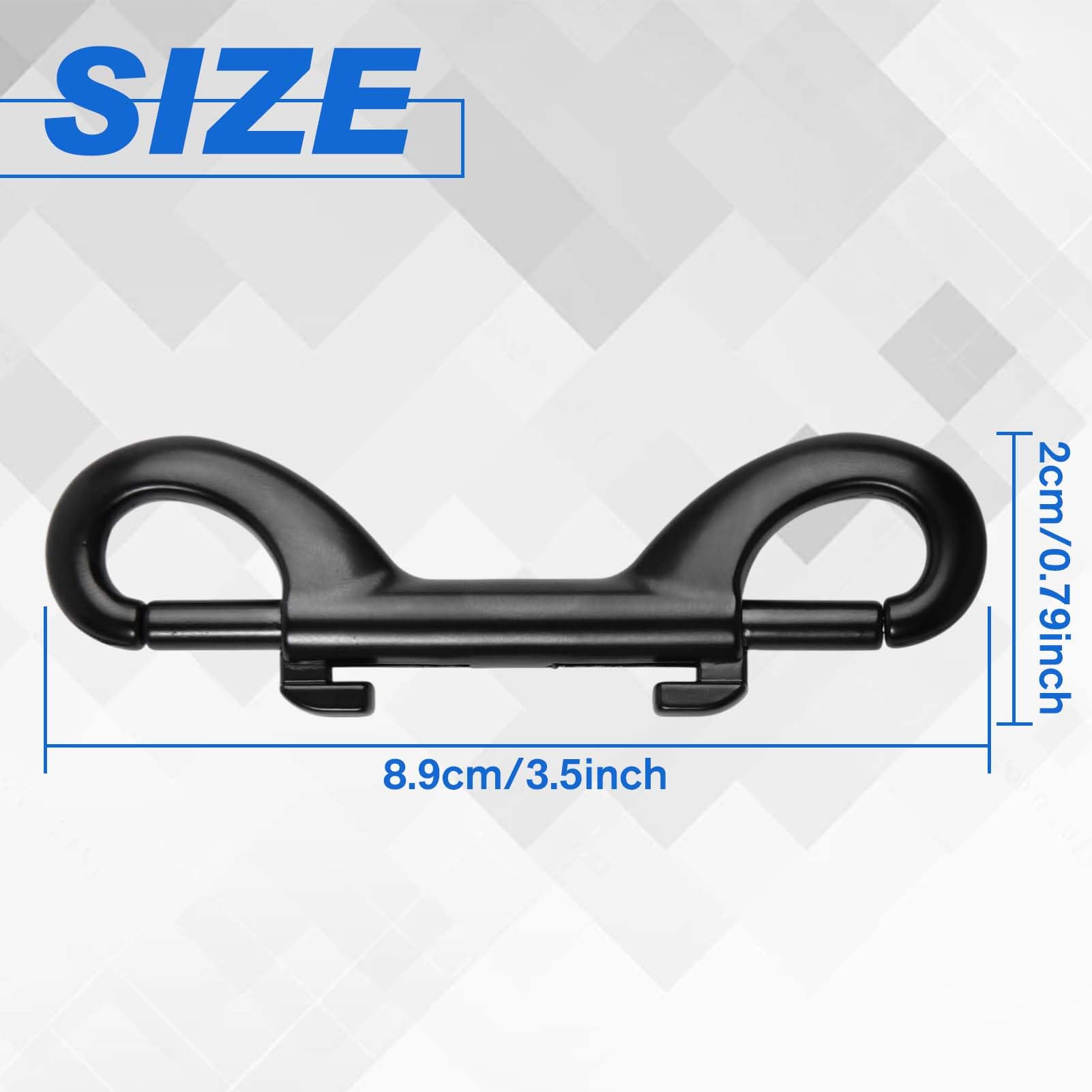 INJOYTEC Double Ended Bolt Snaps Hooks 4PCS 3.5 Inch Zinc Alloy Trigger Metal Clip 25 KG Load for Pet Dog Leash Water Bucket Hooks Key Chain Holder Carabiner Home Farm Indoor and Outdoor - Image 2