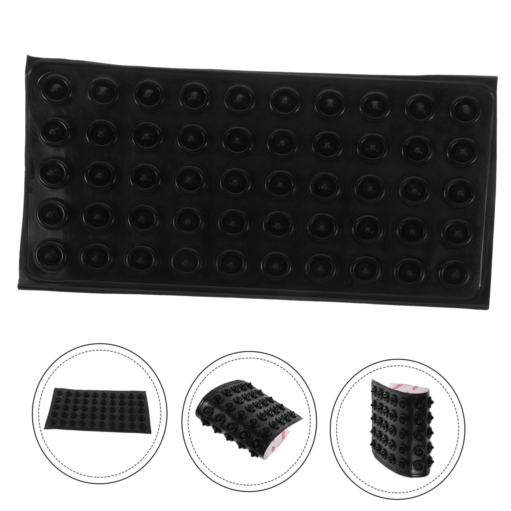 BESPORTBLE Adesivi da Sci Adesivi Snowboard Pad Snowboard Antiscivolo Tappetino da Snowboard Sciare Decalcomania di Pattinaggio Accessorio per Pattinaggio all'aperto Gradino PVC Black
