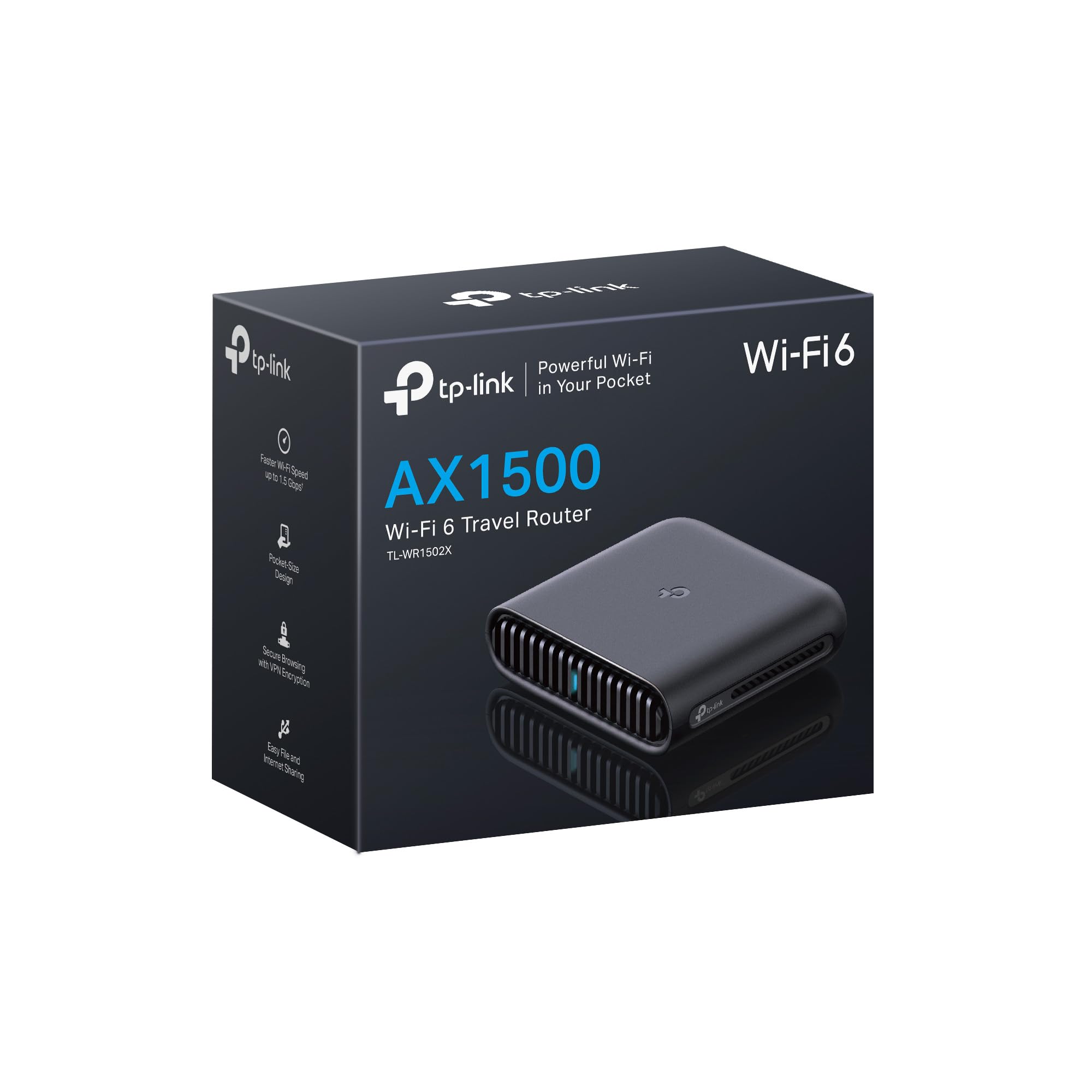 TP-Link TL-WR1502X | Przenośny router WiFi 6 AX1500 | 2 porty Gigabit | USB-C | Tryb tetheringu