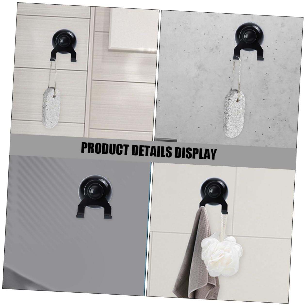 HOMSFOU 8piezas Ganchos De Ventosa De Inoxidable Para Baño y Cocina Soporta Hasta Fácil De Instalar y Reubicar Sin Daños Para Almacenamiento Paredes