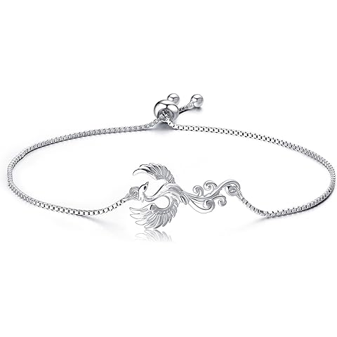 YAFEINI Phoenix Bracelet 925 Sterling Silver Phoenix Bird Bracelet Jewelry Gifts for Women