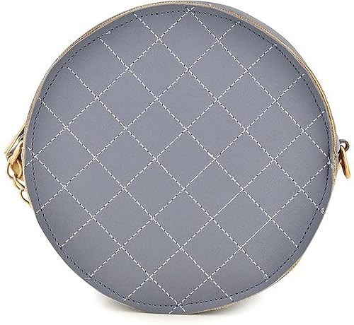 MARK & KEITH Grey Round Leatherette Casual Sling Bag For Women