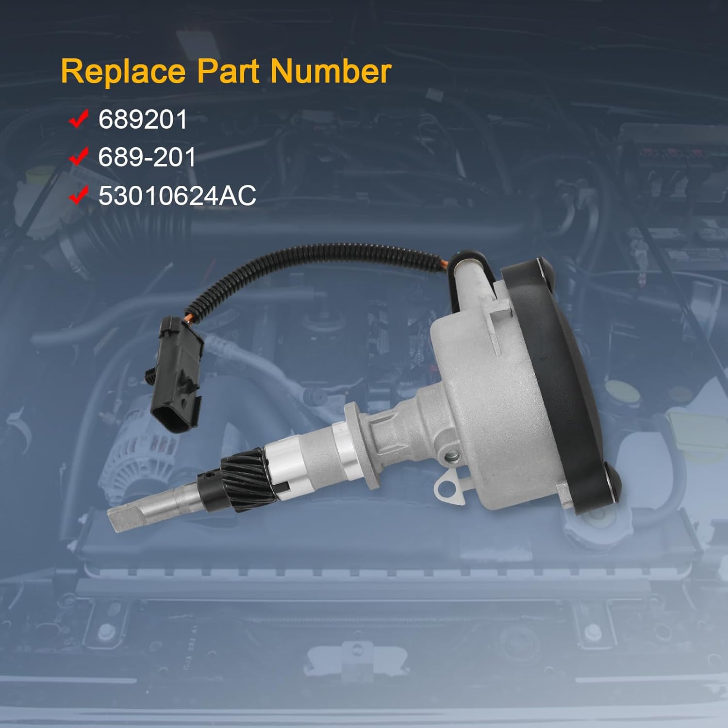 CARMOCAR Engine Camshaft Synchronizer Oil Pump Drive Assembly W/Sensor 689-201 Replacement for Jeep Wrangler L6 4.0L 2005-2006 689201 53010624AC