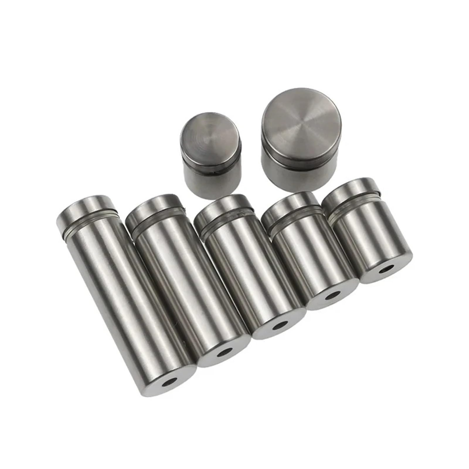 Fijaciones de separación, 4/6 Piezas de Fijaciones de Separación, Sujetadores de Vidrio de 12 mm, Separadores de Anuncios de Acrílico de Acero Inoxidable Clavos de Clavos Tornillos de Fijación de Cart