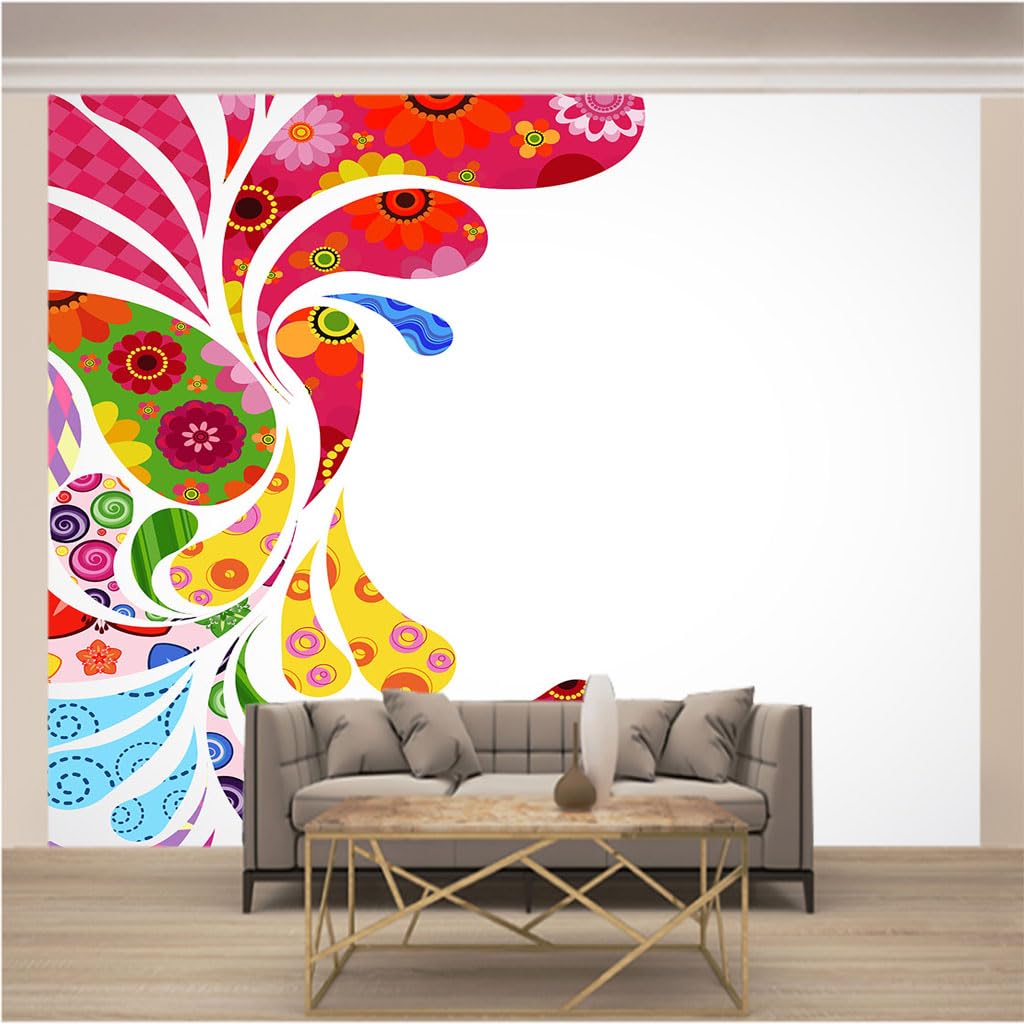 Papier peint intissé 3D abstrait xxl 300x220 cm pour décoration de salon moderne