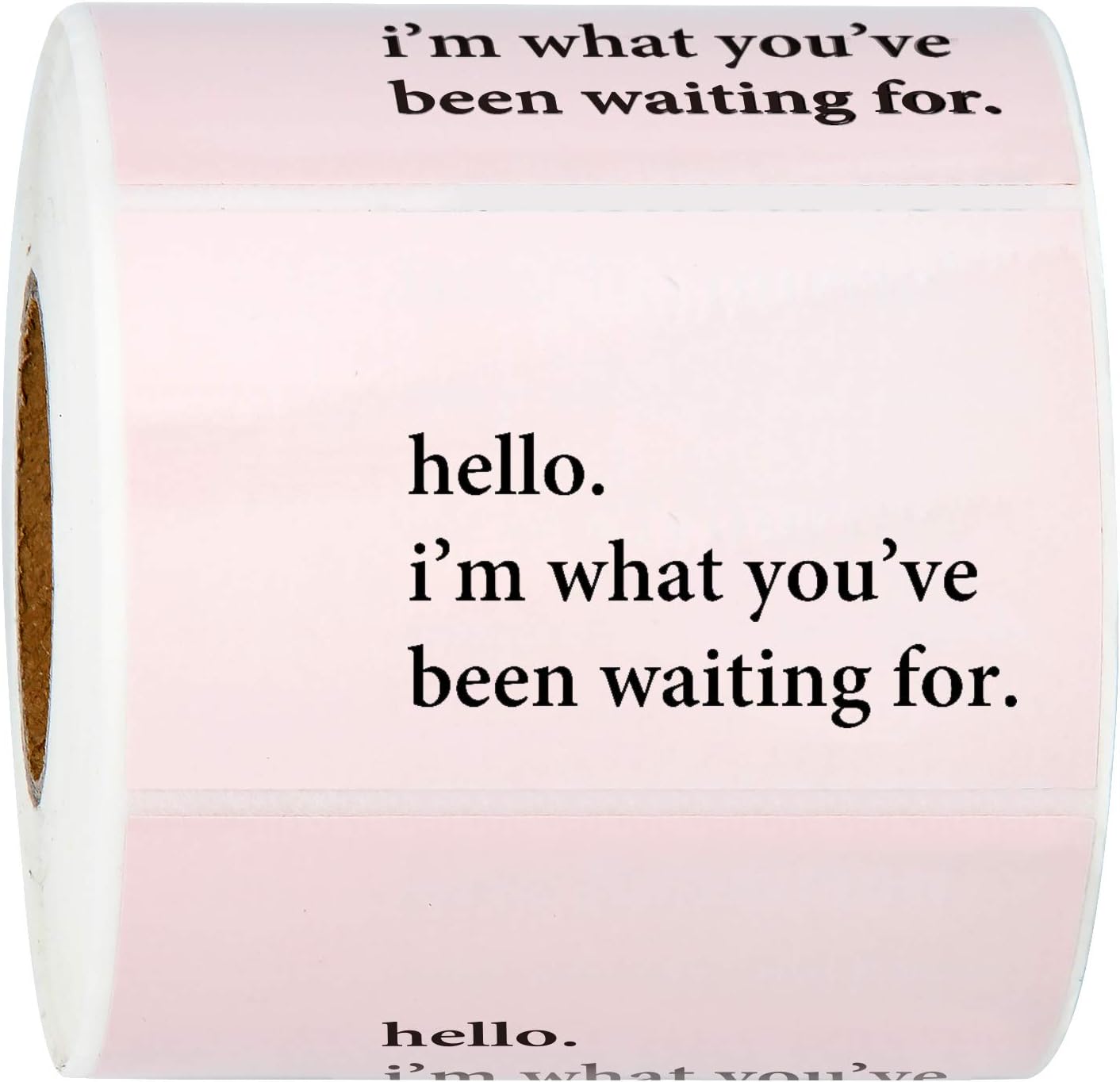 WRAPAHOLIC Hello I'm What You've Been Waiting for Stickers - Pink Business & Thank You Labels, 2 x 3.2 Inch, 350 Total