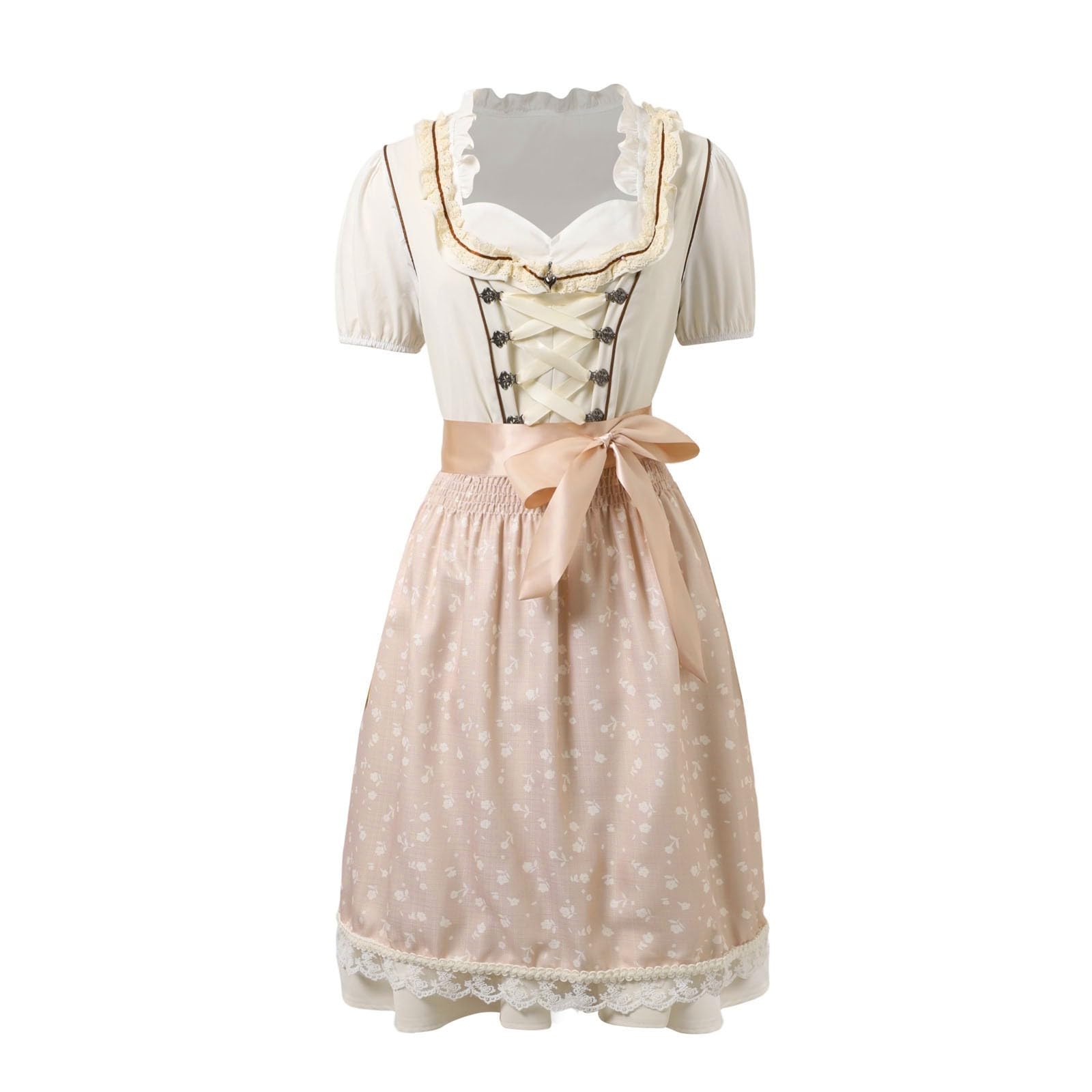 Dirndl dziewczęca bluzka i fartuch w tradycyjnym stylu dla dzieci, dziewczynek, fartuch do stroju bawarskiego
