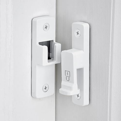 Miniatura 4 de Cerradura de cerradura abatible de alta resistencia, para puerta, valla, granero, jardín, cobertizo y ventana (4, color blanco_90 grados)