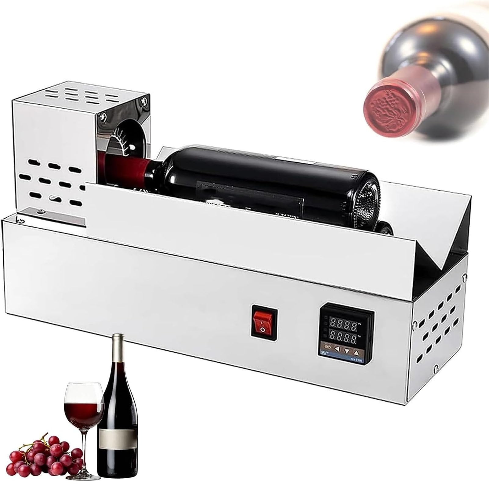 PioMue 600W Electric Capsule Heat Shrinker Digital Thermostat 110V