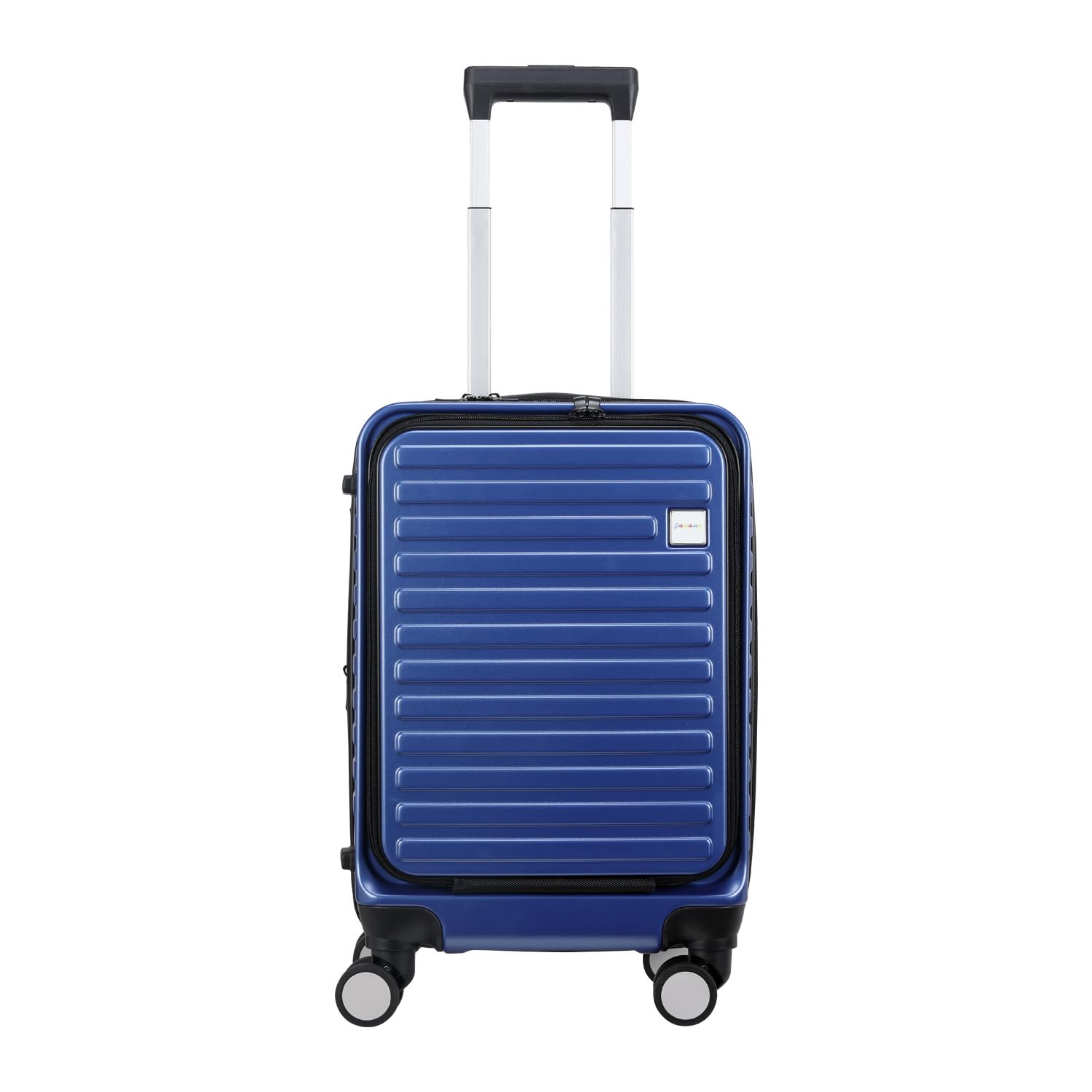 Lightweight 20"Carry On Luggage 20'' Suitcase with Pocket Compartment ABS+PC Spinner Wheels TSA Lock (Blue)