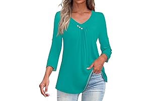 Elegant Linen Tops for Women, Classic Button-Down Long Sleeve Shirts