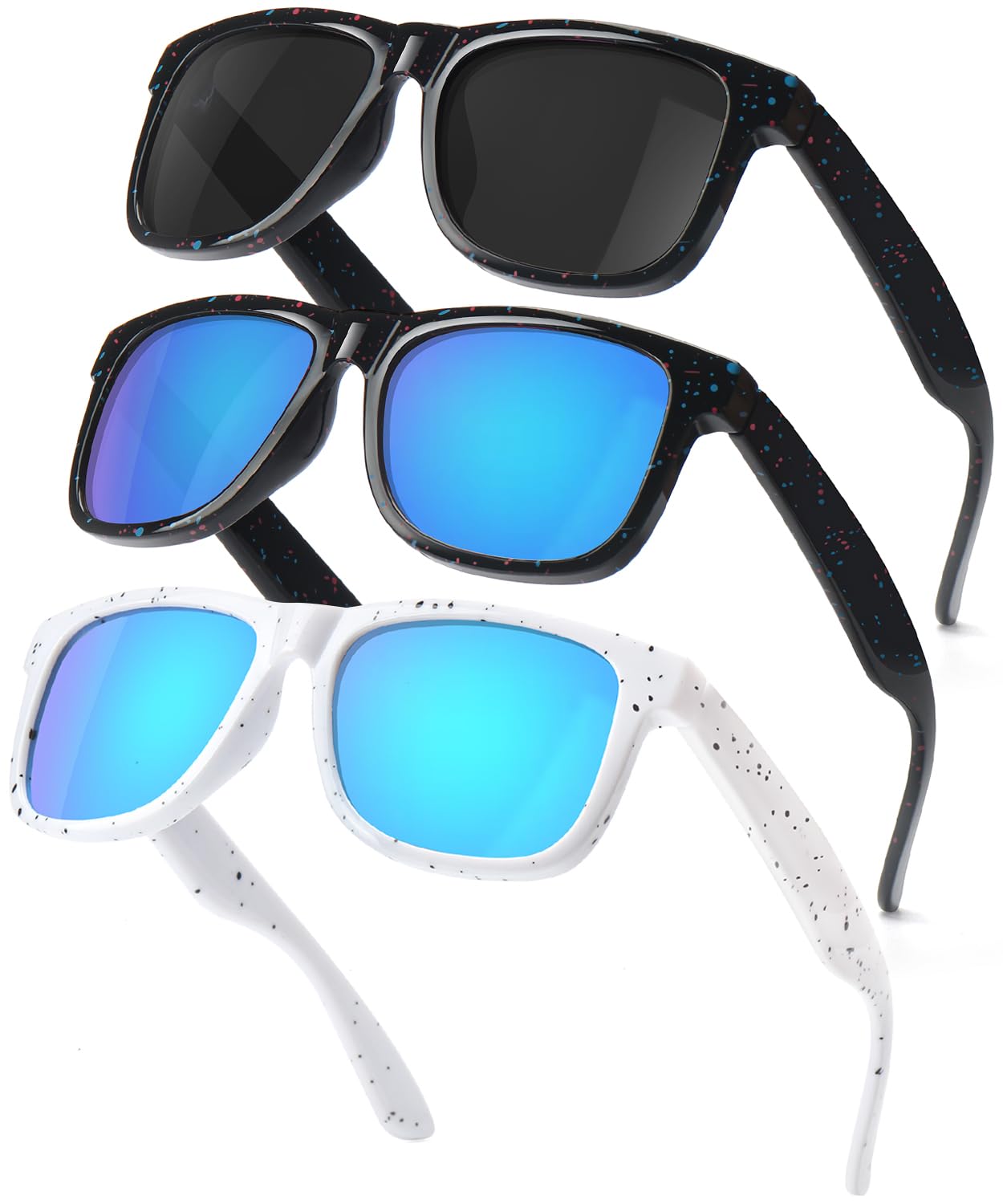 SEKKAF Kids Polarized Sunglasses Age 3-12 Toddler Shades for Boys Girls,Durable Sun Glasses with UV Protection