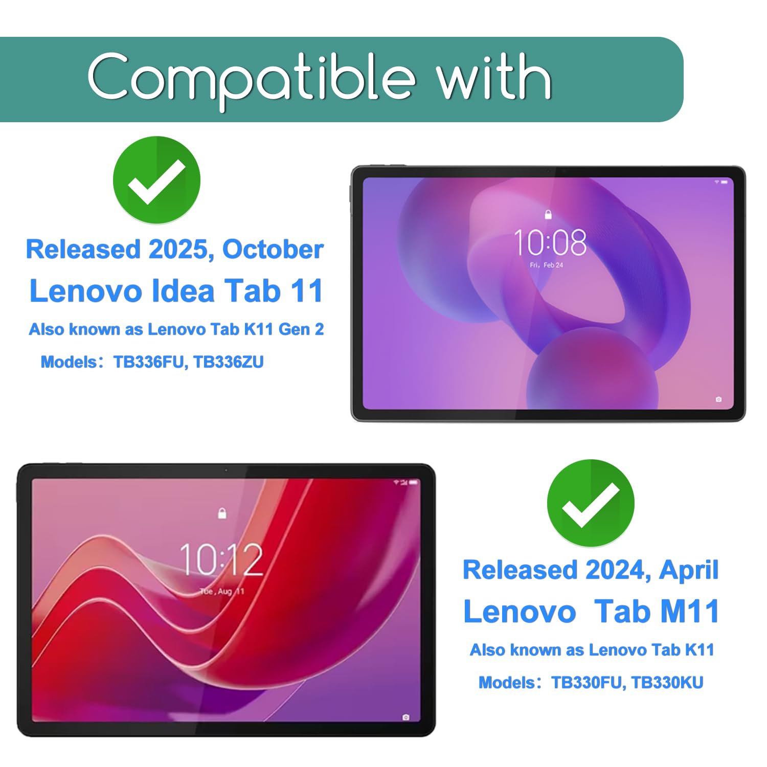 KEANBOLL Paquete de 3 protectores de pantalla antirreflejos diseñados para Lenovo Tab M11 (11 pulgadas, versión 2024), antirreflejos y antihuellas dactilares (mate)