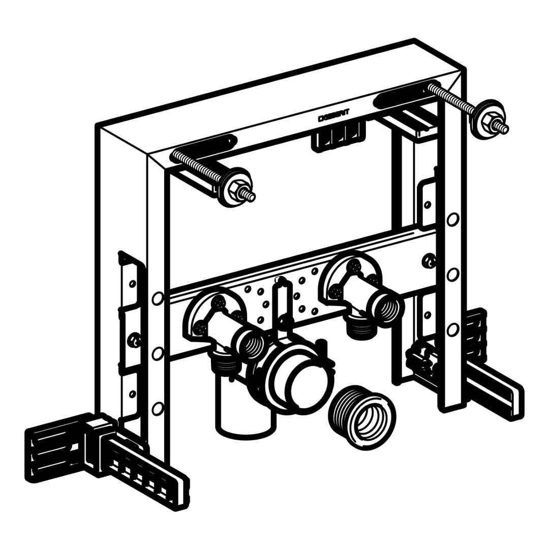 Geberit 457430001 Kombifix Montageelement für Waschtisch, ELB, Nr. 457.430.00.1