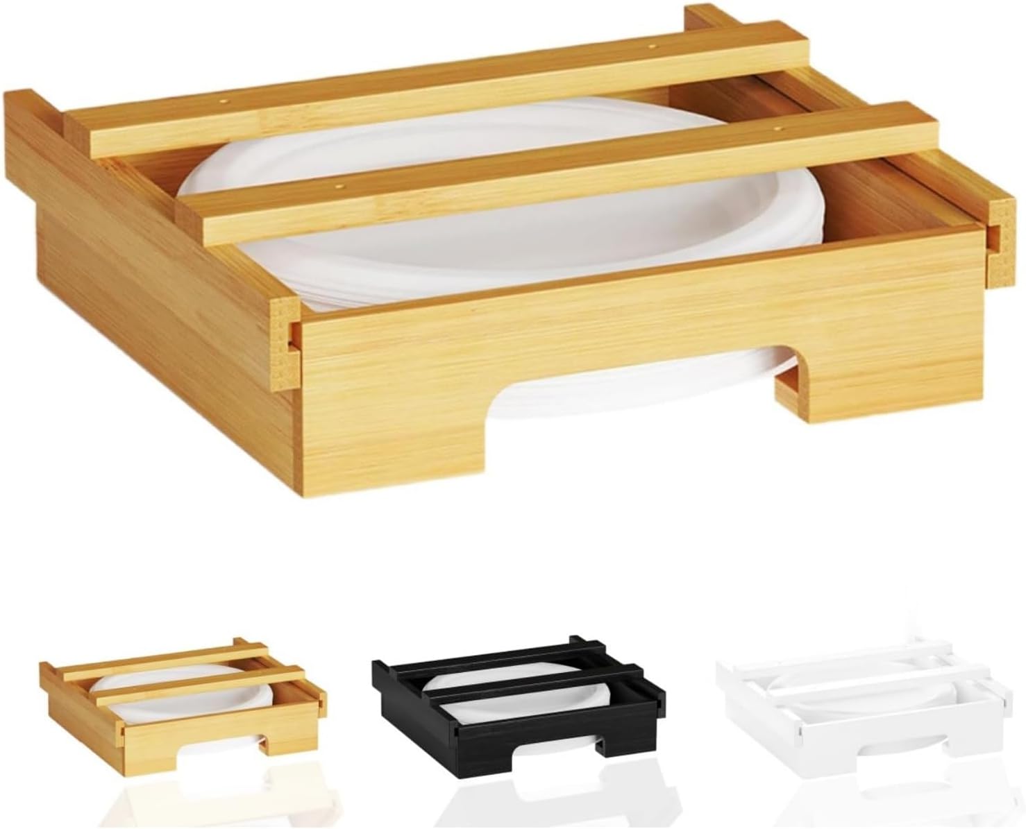 Amazon.com - KEZONO 9 Inch Paper Plate Dispenser, Holder Under Cabinet ...