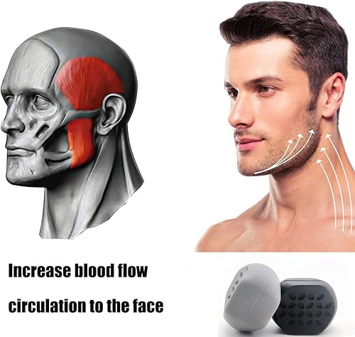 Miniatura 3 de Ejercitador de mandíbula para hombres y mujeres, entrenador de mandíbula novato, ejercitador de mandíbula para una cara más definida (gris)