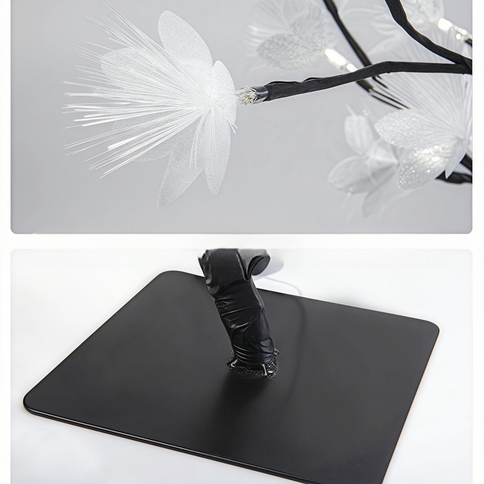 Drawelry LED Tree Light, 48 LED Flower Table Lamp, Fibre Optic Night Lights - Image 4