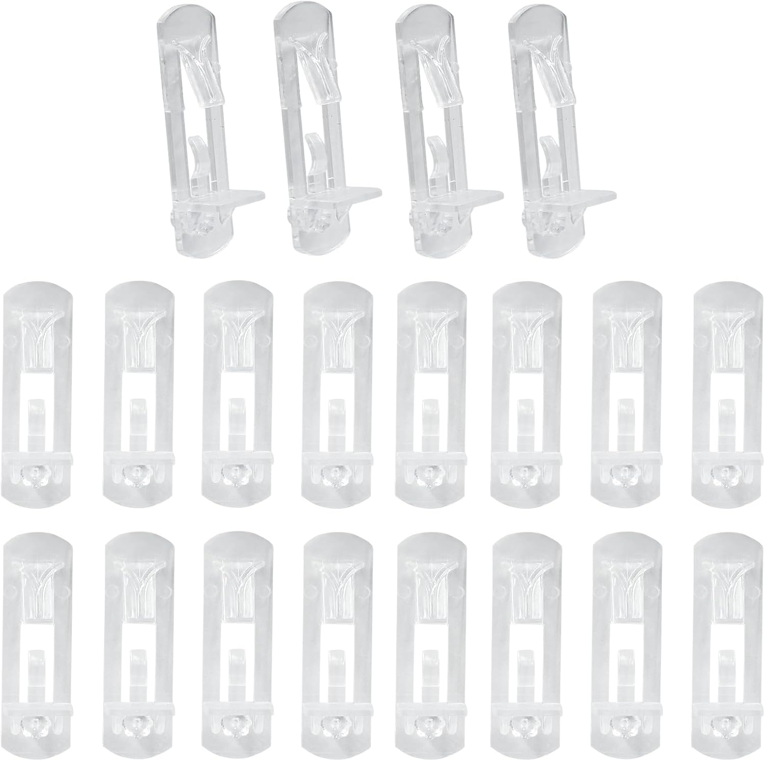BokWin 20 Pcs Plastic Locking Shelf Pins Clear Shelf