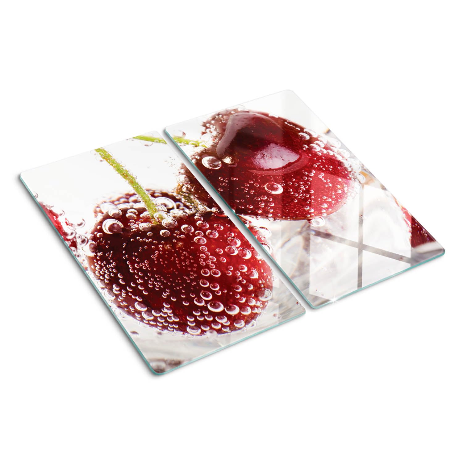 Planche de cuisine en verre 2x30x52 cm à motif fleurs hawaïennes