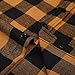 DOKKIA Men's Casual Dress Long Sleeve Buffalo Plaid Checkered Fitted Flannel Shirt Brown Black Tan Buffalo 3X-Large