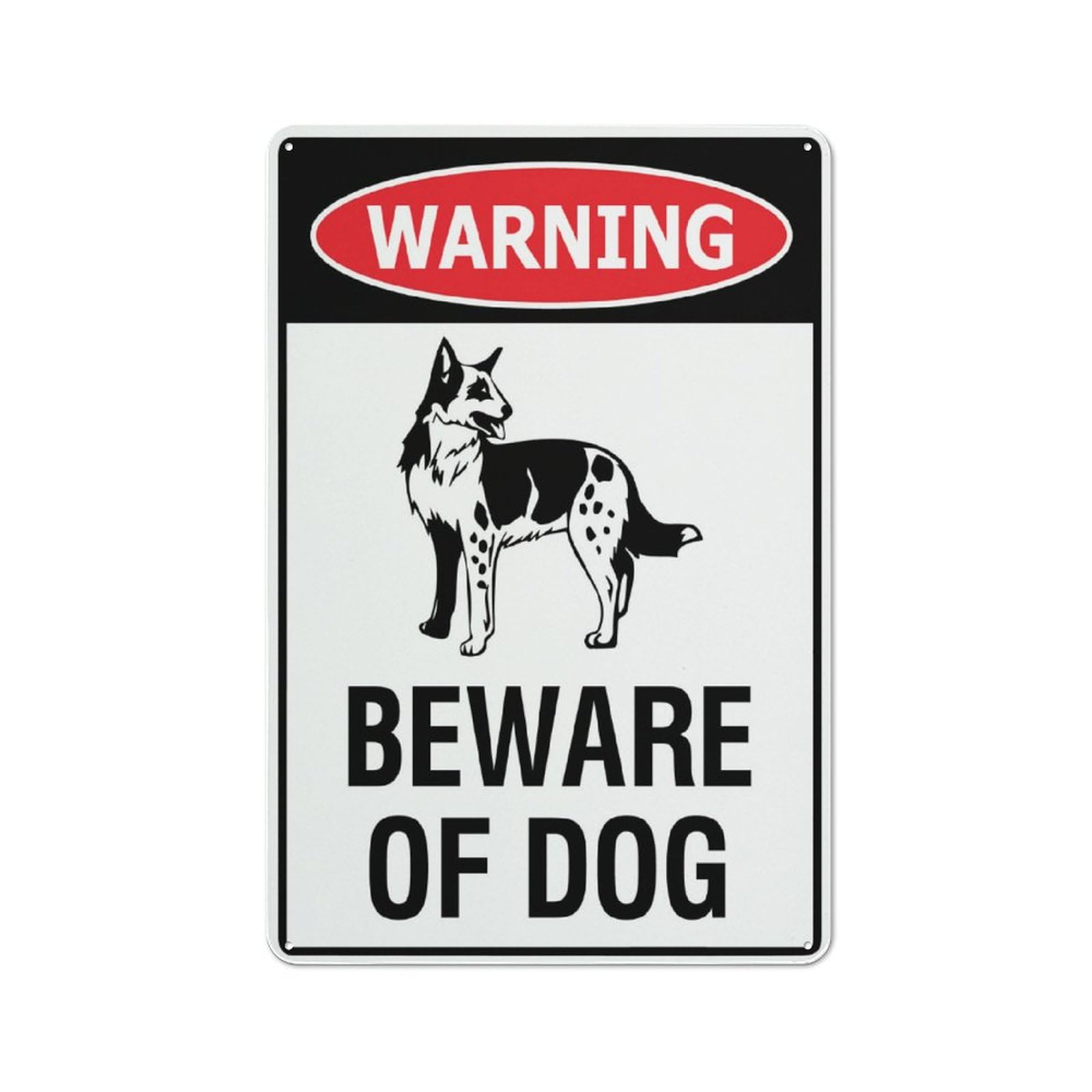 Warning Beware Of Dog Koolie Sign 12X8 Inch Tin Sign Great For Garden And Yard Wall Decor
