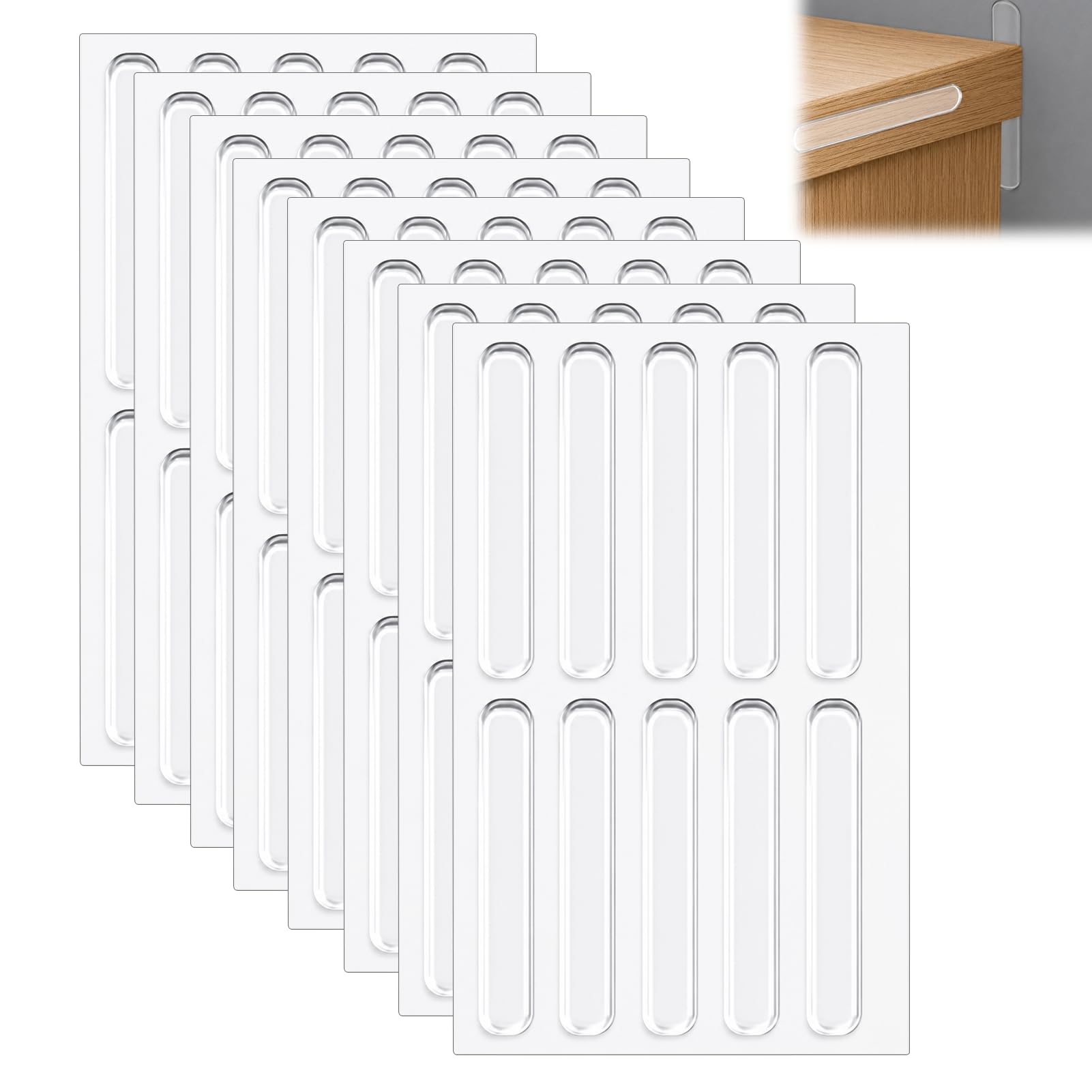 80PCS Furniture Bumpers, Silicone Bumpers Adhesive Buffer Pads