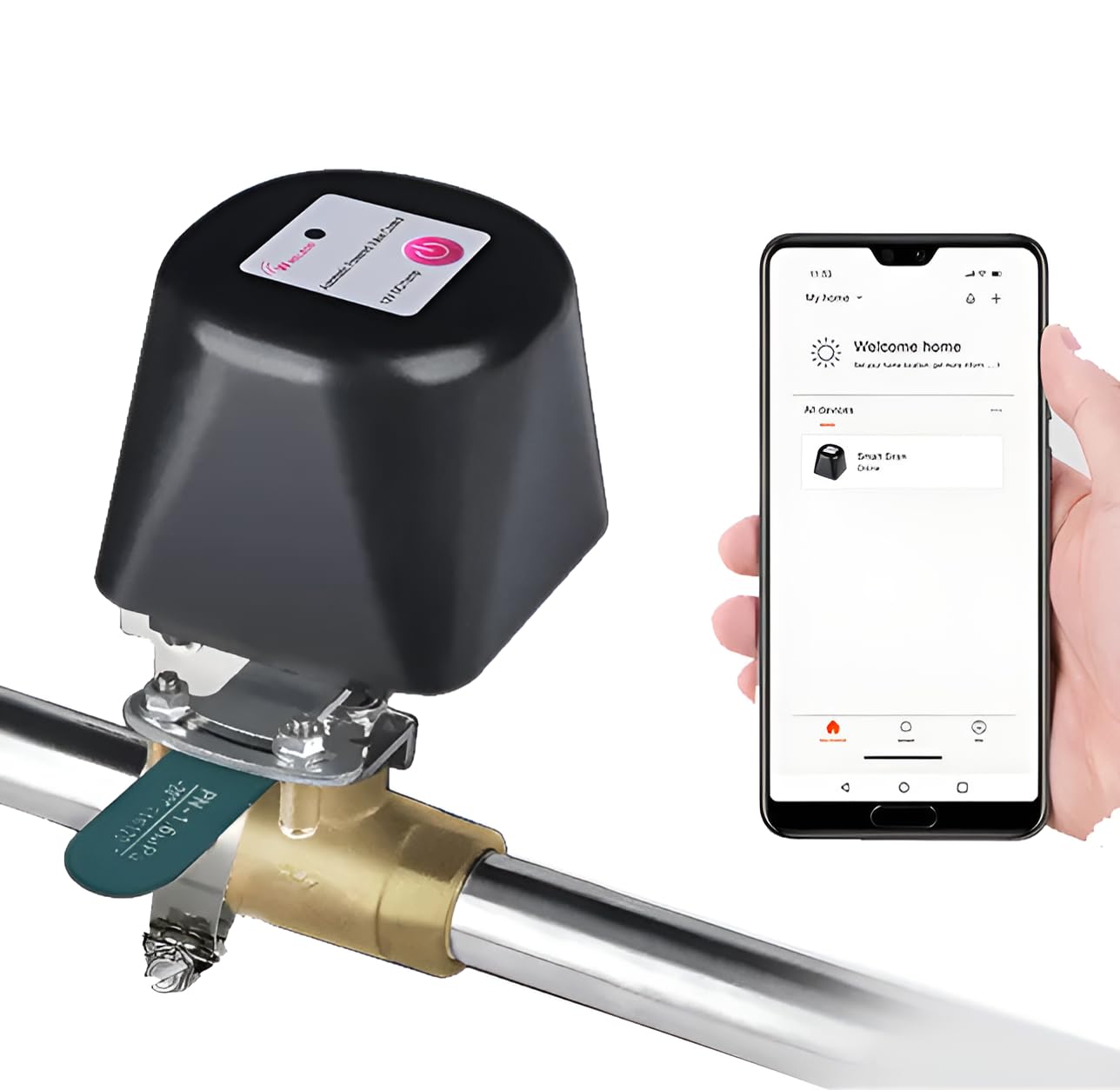 XPR3SS Automatic Smart Valve Controller For Gas/Water/Liquid Pipes Valves Using Smartphone From Any Distance Compatible with Alexa Google SmartLife App, 1.6MPa 230VAC-picture-24