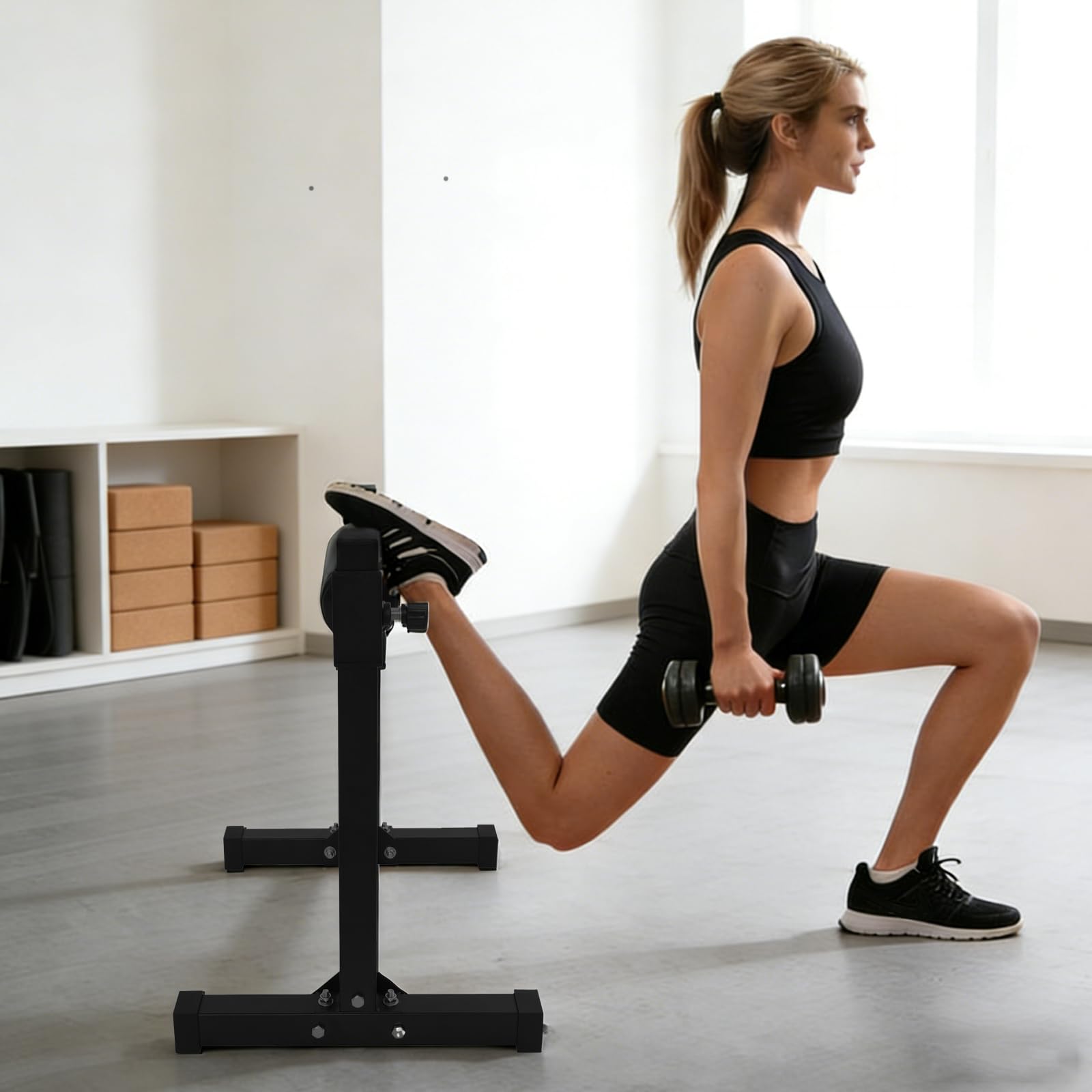 LANGWEI Support De Squat À Une Jambe, Rouleau De Squat À Une Jambe Réglable pour Le Squat Fendu Bulgare, Fente À 1 Jambe pour L'utilisation du Poids LANGWEI Support De Squat À Une Jambe, Rouleau De Squat À Une Jambe Réglable pour Le Squat Fendu Bulgare, Fente À 1 Jambe pour L'utilisation du Poids