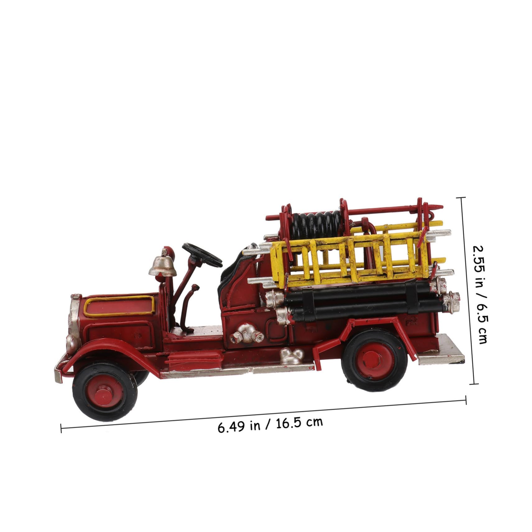 Kleiner aus Eisen Feuerwehrauto Modell, Retro Tischdekoration für Sammler