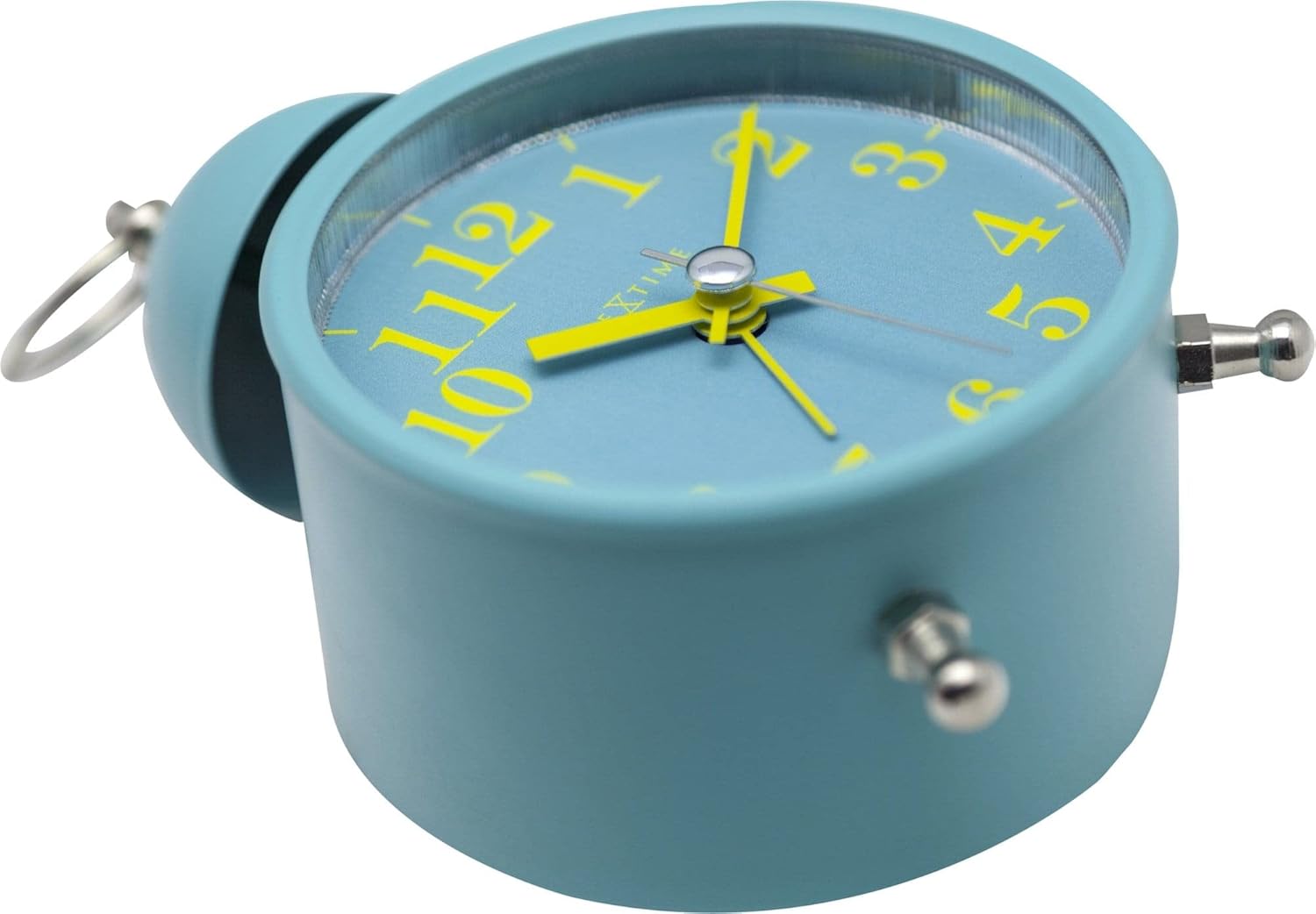 NEXTIME Clock – Diameter 16 cm-Metal – Turquoise – Loud Alarm-'Single Bell, 9.2 x 0.04 cm