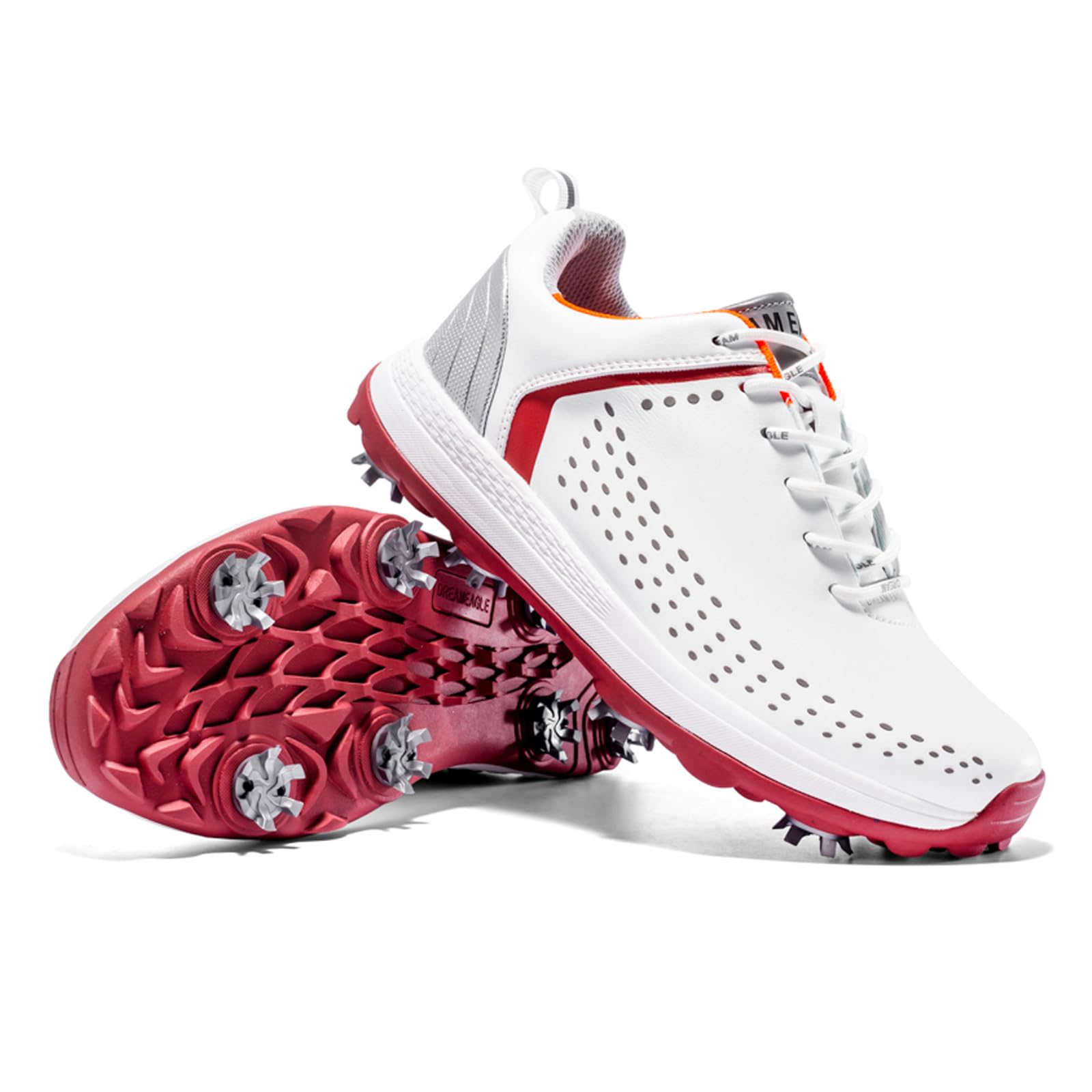 Hombre Zapatos De Golf, Resistente Al Agua Extra Ancho Zapatillas, Zapatillas Unisex De Piel Antideslizantes con Púas para Entrenamiento De Golf