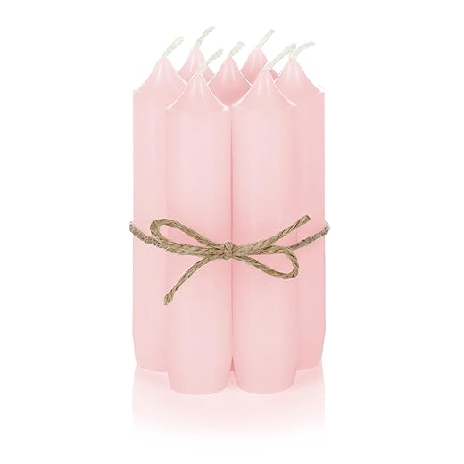 Nordstern Set of 6 Pink Stick Candles – 11 x 2.2 cm