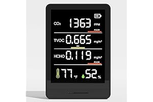 5-in-1 Professional Indoor Air Quality Monitor with CO2 Alerts